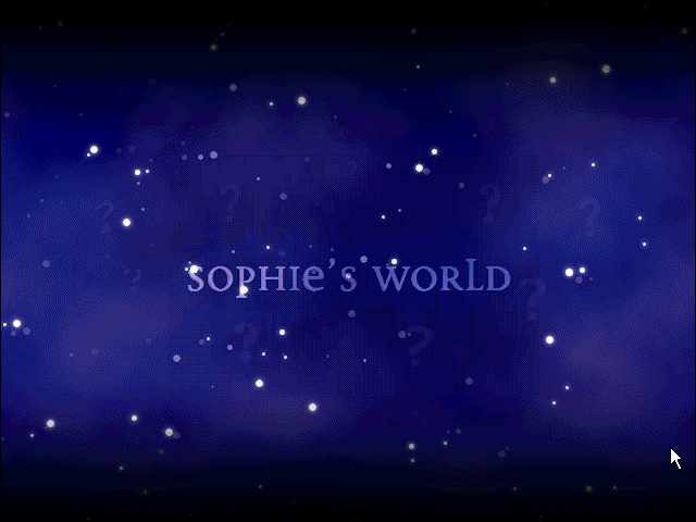 Title screen of Sophie's World