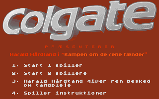Title screen of Harald Hardtooth in The fight of the Clean Teeth