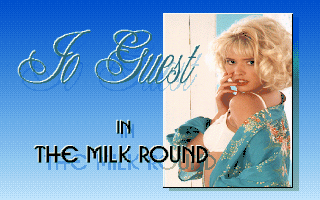 Title screen of Jo Guest in the Milk Round