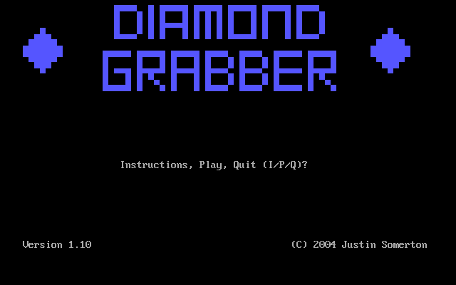 Title screen of Diamond Grabber