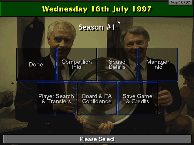 Gameplay of Championship Manager: Season 97/98