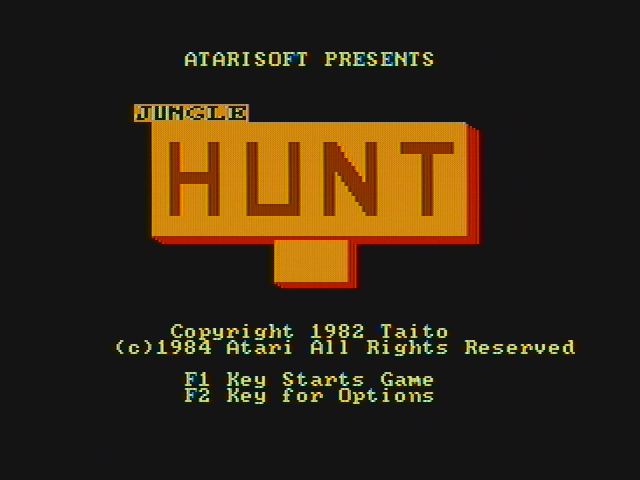 Title screen of Jungle Hunt