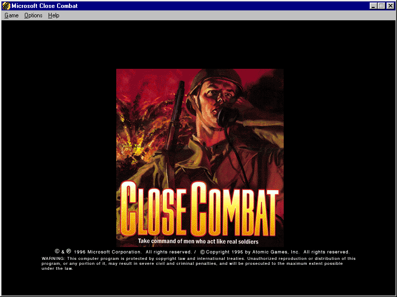 Title screen of Close Combat