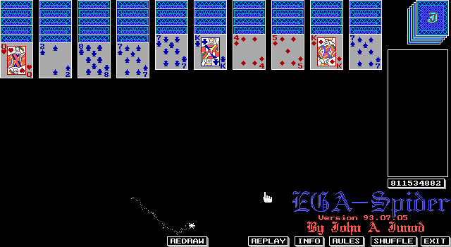 Title screen of EGA-Spider