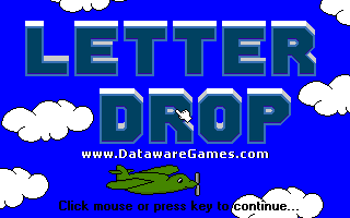 Title screen of Letter Drop