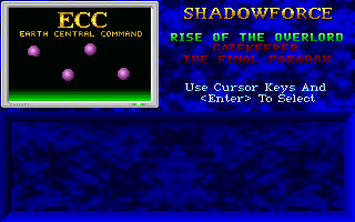 Title screen of ShadowForce