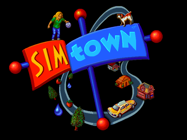 Title screen of SimTown