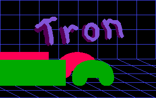 Title screen of TRON: Light Cycles (1992)