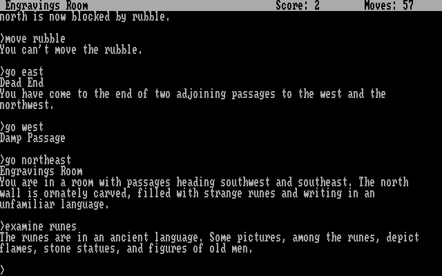 Gameplay of Zork III: The Dungeon Master