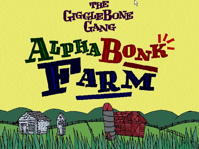 Title screen of The Gigglebone Gang: AlphaBonk Farm