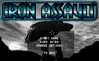 Title screen of Iron Assault