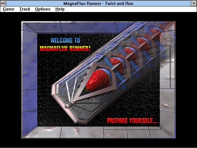 Title screen of MagnaFlux Runner