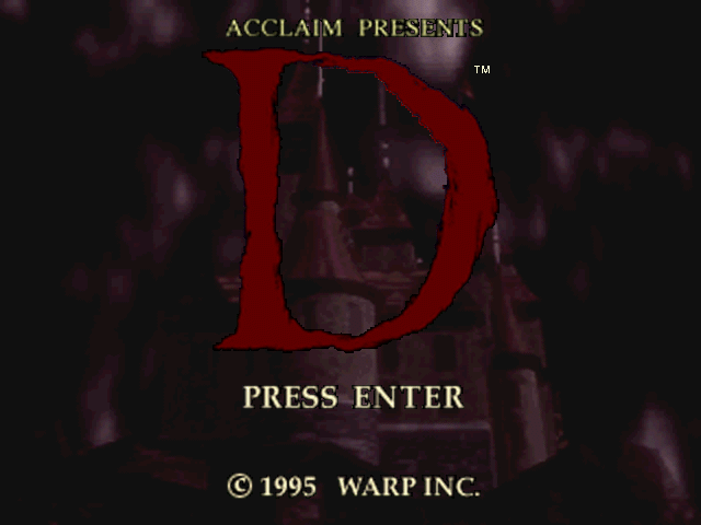 Title screen of D