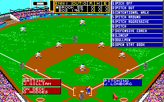 Gameplay of MicroLeague Baseball: The Manager's Challenge