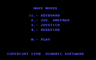 Title screen of Navy Moves