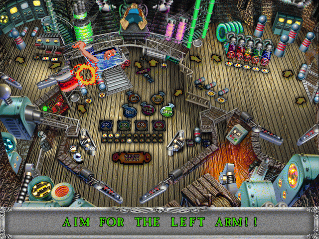 Gameplay of 3-D Ultra Pinball: Creep Night