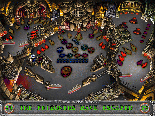 Gameplay of 3-D Ultra Pinball: Creep Night