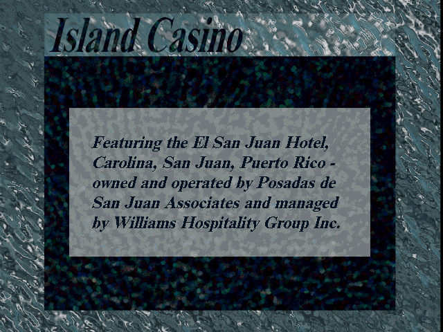 Title screen of Island Casino