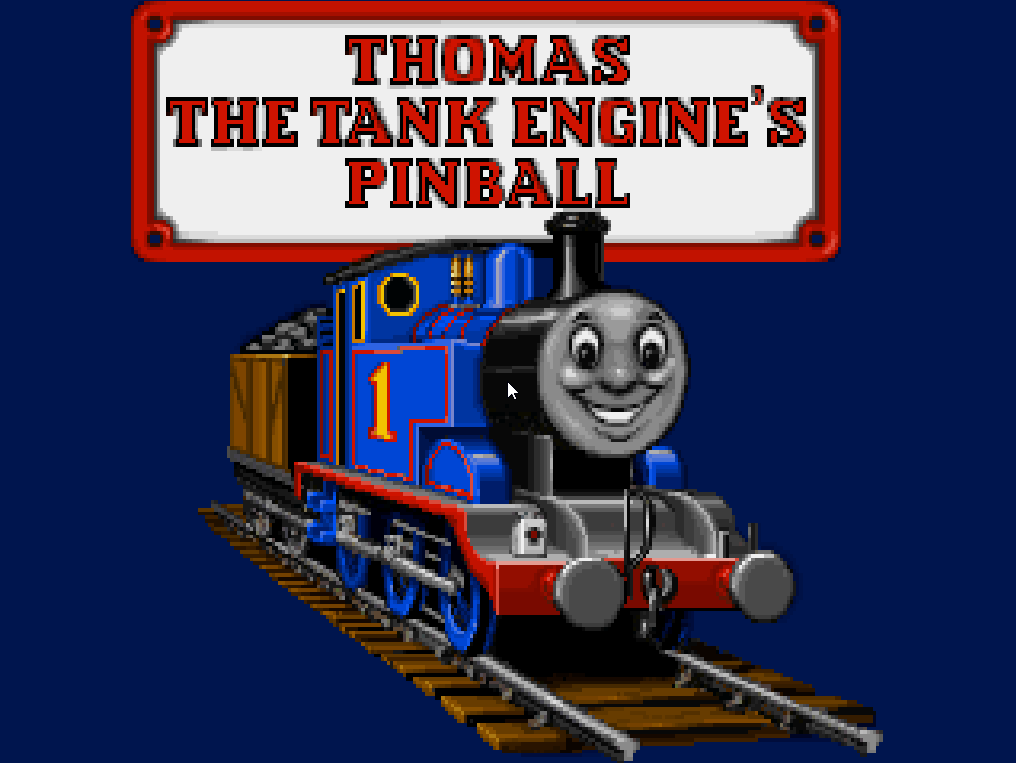 Title screen of Thomas the Tank Engine and Friends Pinball