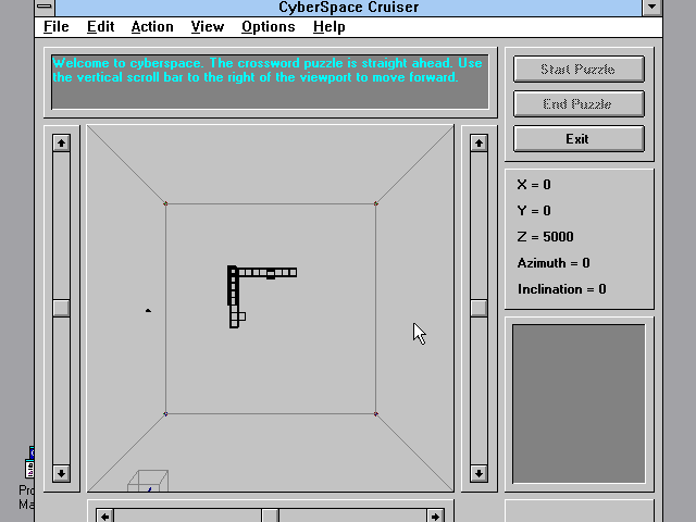 Title screen of CyberSpace Crossword