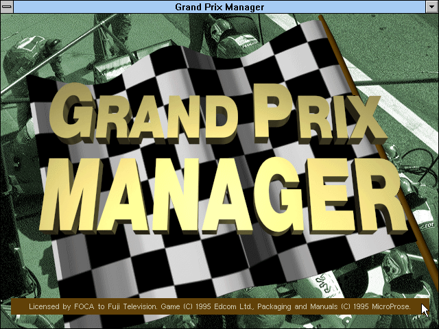 Title screen of Grand Prix Manager