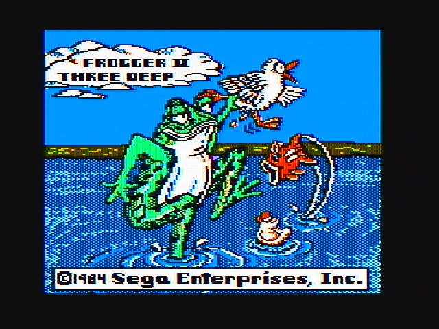 Title screen of Frogger II: ThreeeDeep!