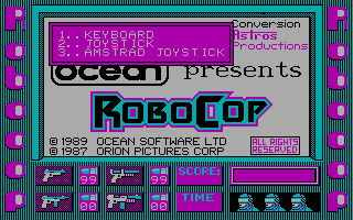 Title screen of RoboCop (1988)