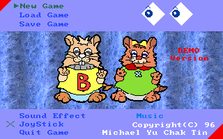 Title screen of 3D Hamster's Adventure