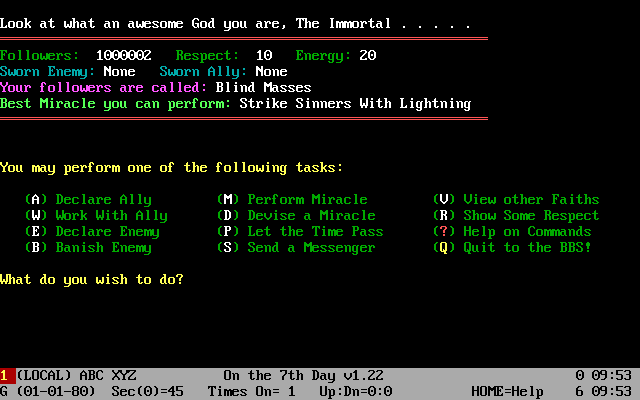 Gameplay of On The Seventh Day