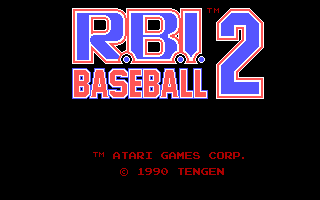 Title screen of R.B.I. Baseball 2