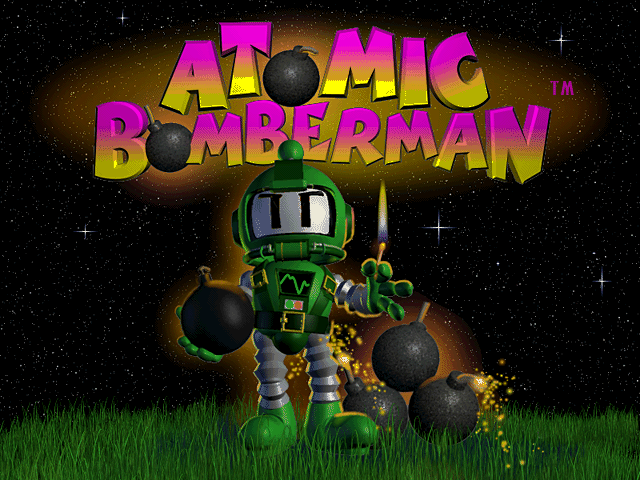 Title screen of Atomic Bomberman