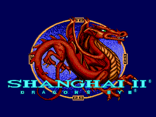 Title screen of Shanghai II: Dragon's Eye