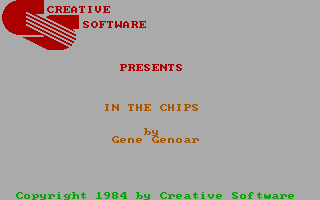 Title screen of In the Chips