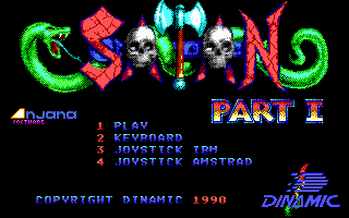 Title screen of Satan