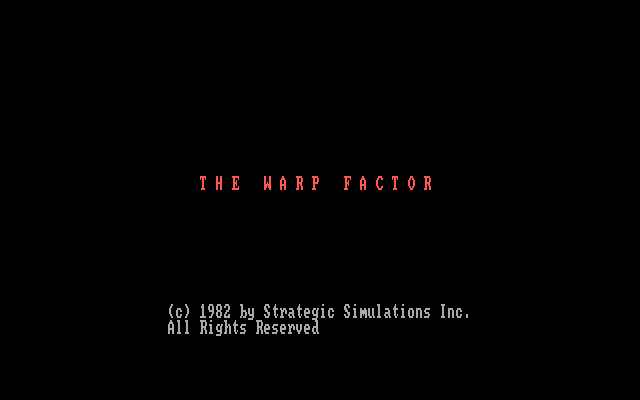 Title screen of The Warp Factor