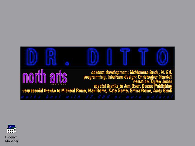 Title screen of Dr. Ditto