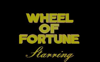 Title screen of Wheel of Fortune featuring Vanna White