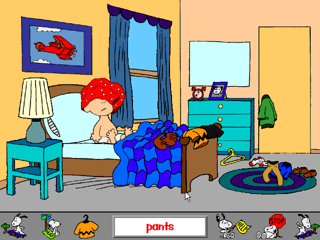 Gameplay of Get Ready for School, Charlie Brown!