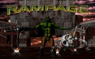 Title screen of Alien Rampage