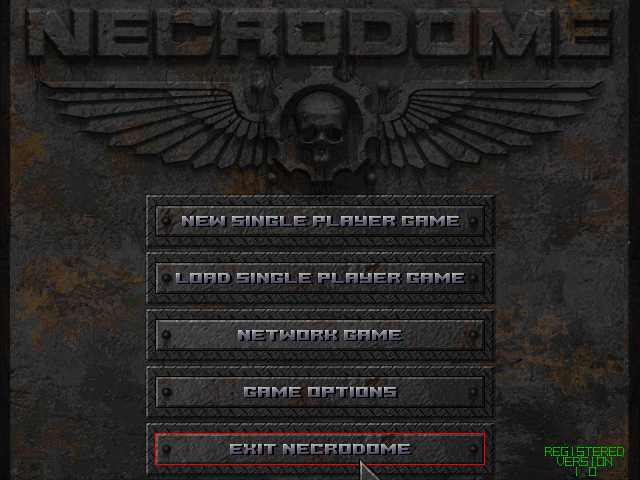 Title screen of Necrodome