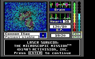 Title screen of Laser Surgeon: The Microscopic Mission