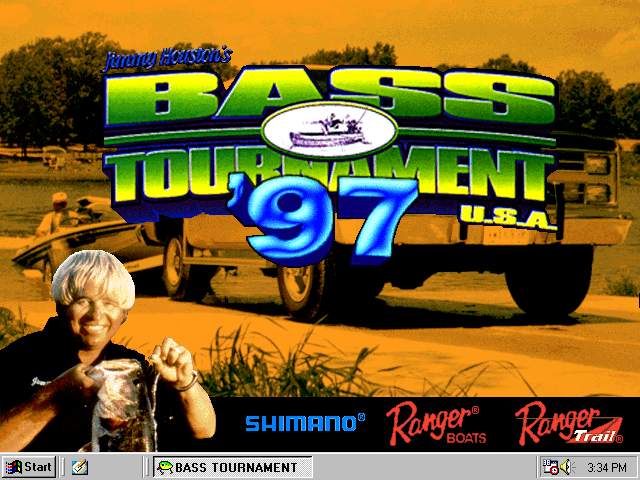 Title screen of Jimmy Houston's Bass Tournament U.S.A. '97