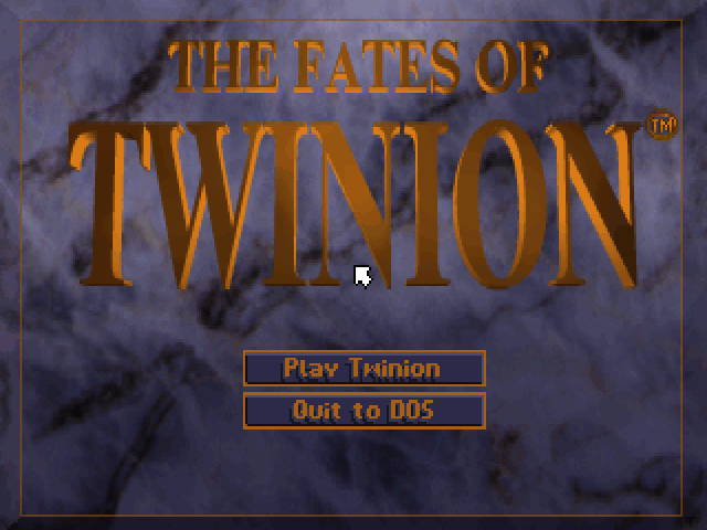 Title screen of Fates of Twinion