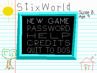 Title screen of StixWorld