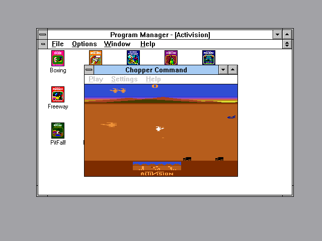 Gameplay of Activision's Atari 2600 Action Pack