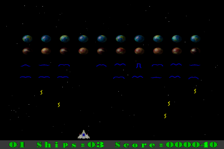 Gameplay of Cheesy Invaders