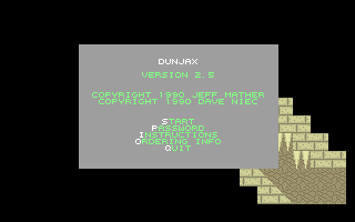 Title screen of Dunjax