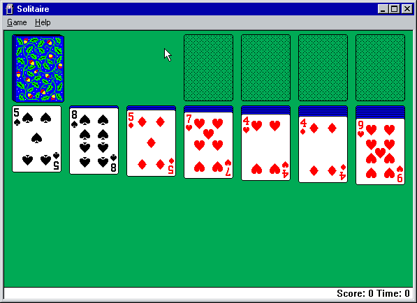 Title screen of Microsoft Solitaire