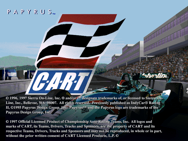 Title screen of CART Racing