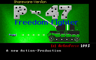 Title screen of P-47 Freedom Fighter